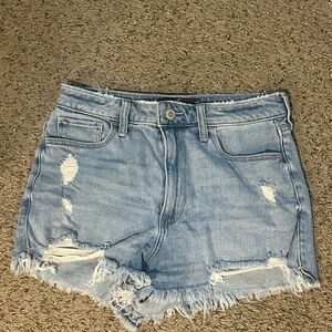 Hollister Light Blue Distressed Jean Shorts
